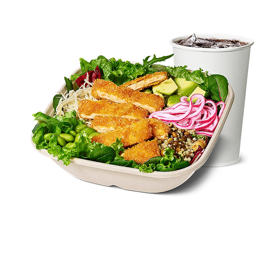 Crispy No Chicken Salat Bowl